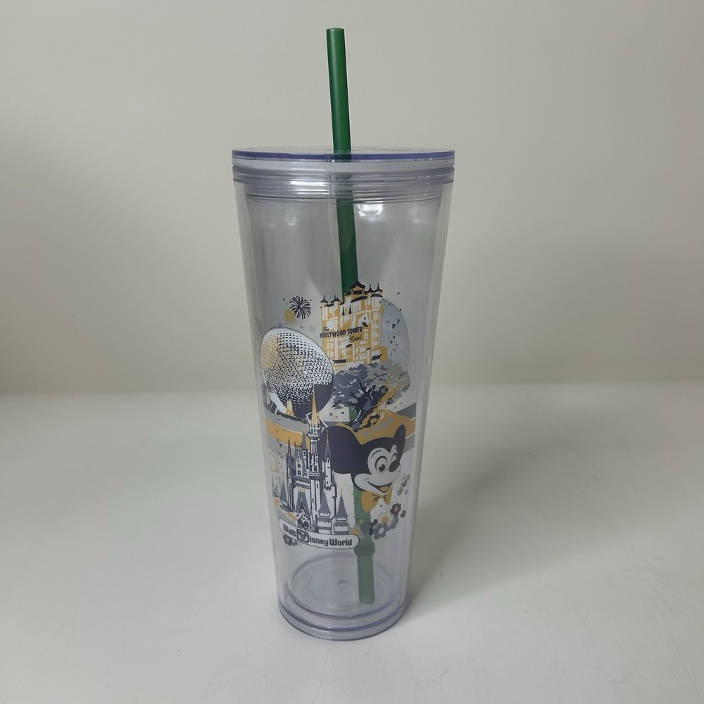 Starbucks Cup Tumbler 24oz Walt Disney World 50th Anniversary Venti With Straw - Picture 1 of 5
